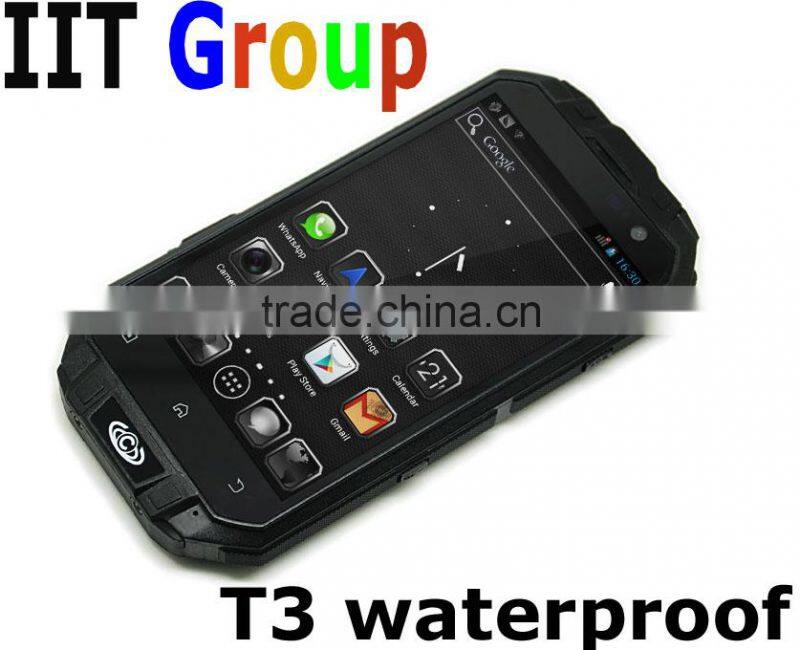 waterproof movil conquest kight xv T3 IP68 MTK6589T quad core WCDMA 4.3 inch IPS 13 MP camera 2G RAM 16G ROM