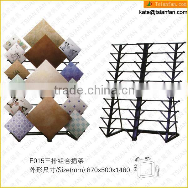 E015--3 Row marble tile display stand