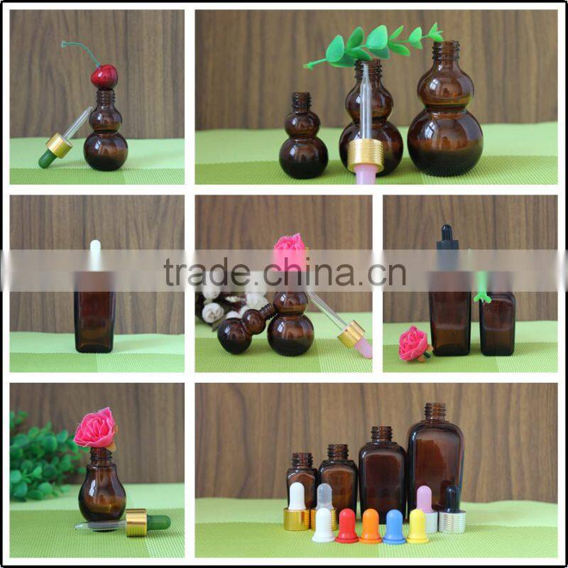 purple glass dropper bottle with rubber dropper sealing type withgolden lid silver lid for essential oil bottle