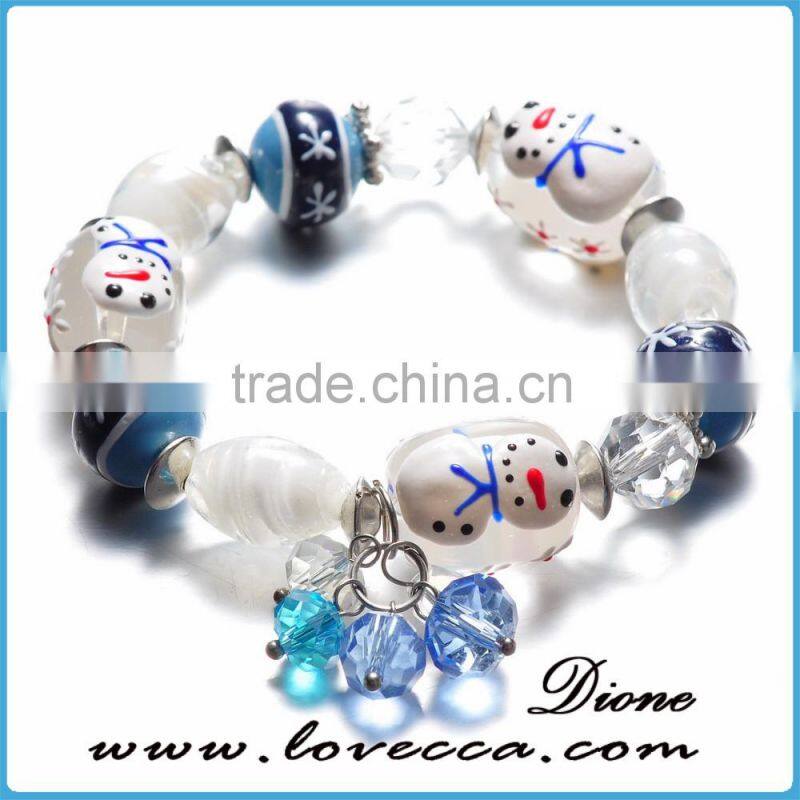 Lovely sweet pink beads chain bracelet with nice little charms for young girl young ladies