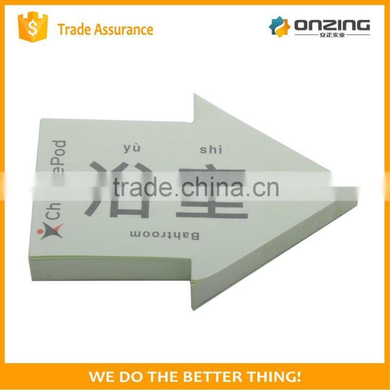 Wood free paper custom funny shape eco sticky memo notepad