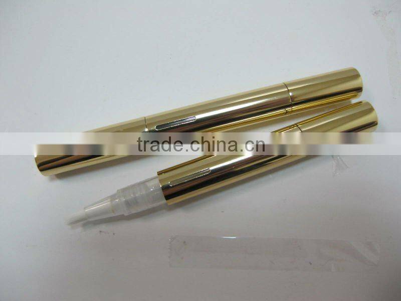 SM236---2ml hot sale products dental use teeth whiteing pen cosmetic pen/aluminum shell cosmetic pen/ tube packaging