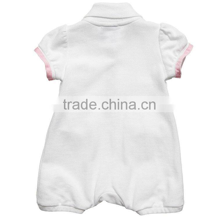 2014 wholesale kids wear solid color cute baby girl rompers