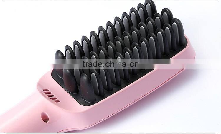 2 in1 Anion Straight Comb Auto LCD Brush Hair Straightener Iron Straightening Irons Negative Ions Hair Straight Brush