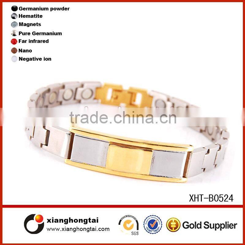 Bio Health Energy Magnetic Titanium Bracelet With Germanium Powder