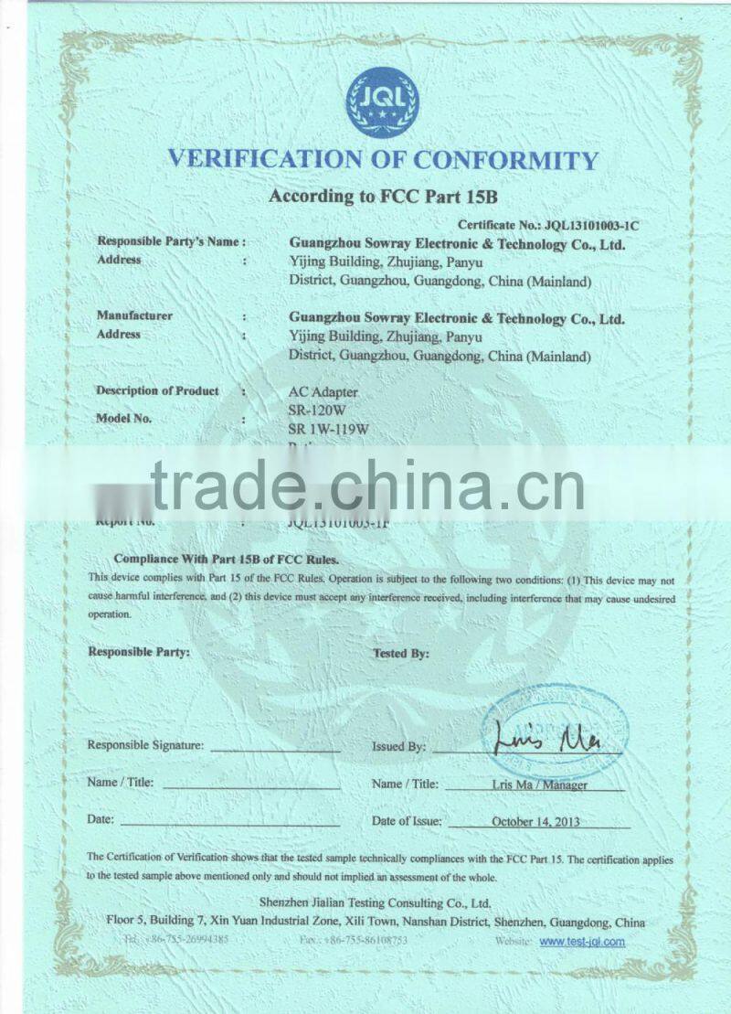 Laptop OEM Replacement Adapter 30W AC DC Adaptor For Sony Adapter Supplier 10.5V 2.9A