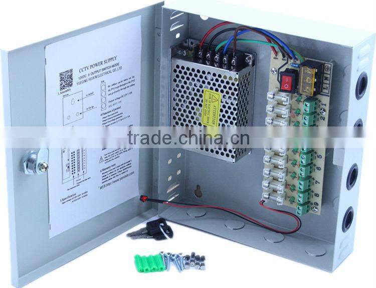 Factory proce CE approved 12V 5A CCTV power supply 4channels