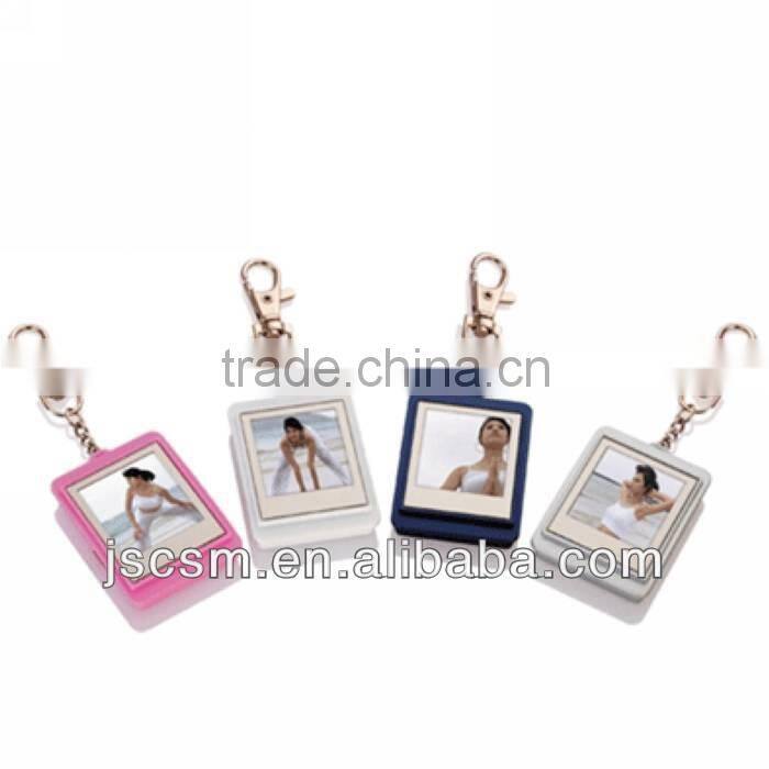 1.5inch Metal photo frame ornaments, digital keychain , christmas photo frame