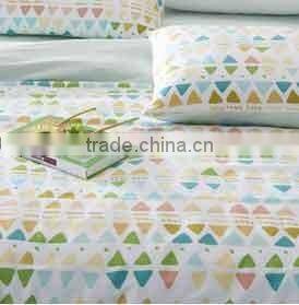 100 Polyester Brushed Fabric Pigment Print Bedsheet Set, Microfiber Sheet Set