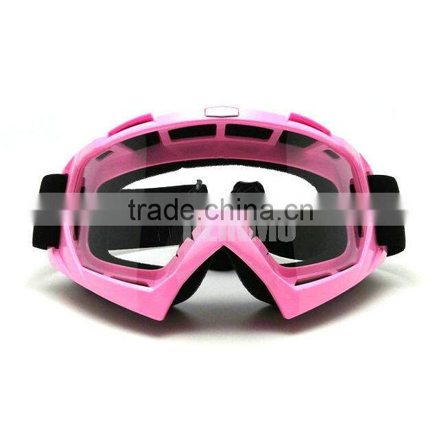 PINK Universal adult flexible motocross goggles