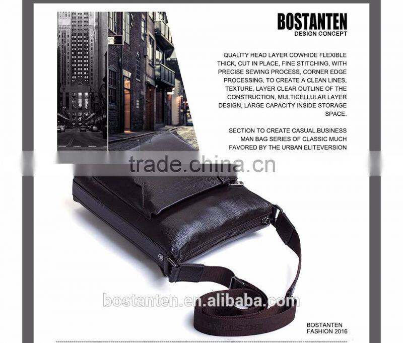real leather long strap men shoulder messenger bag laptop bags