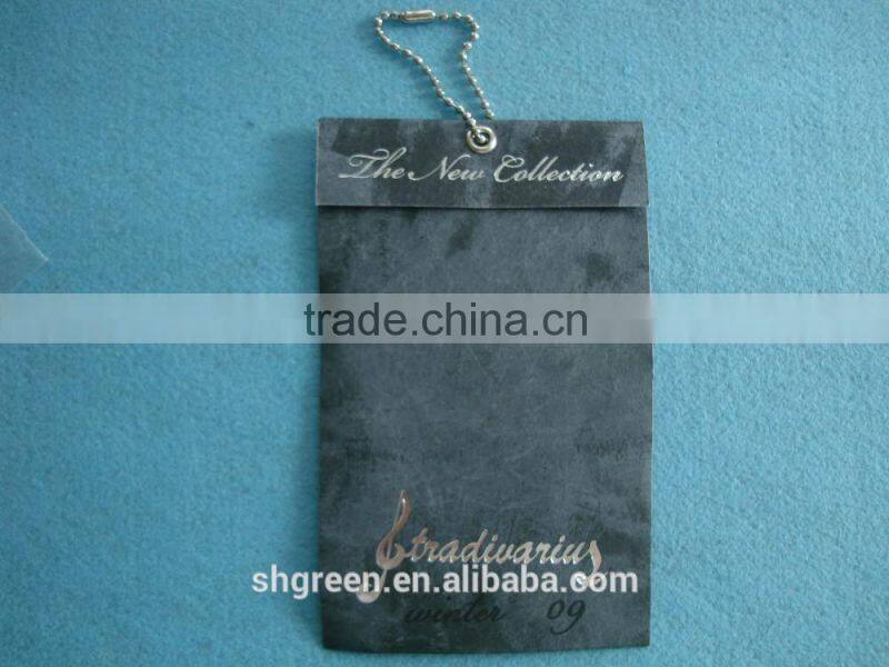 Printing branded paper hangtag with plastic lock tag