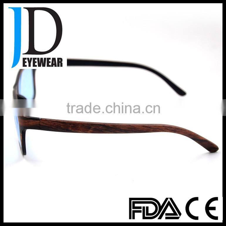 2016 ice blue mirror lenses sunglasses square fashion wooden sunglasses polarized