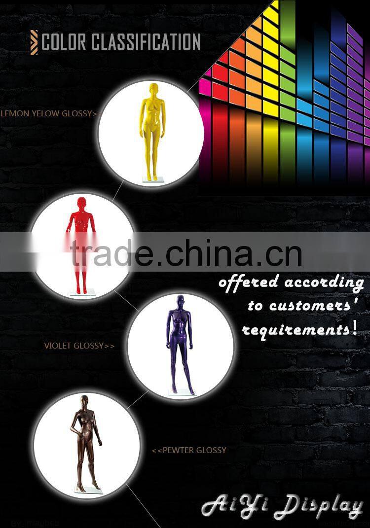 fashion form white glossy PP female wall decorations plastic 3/4 torso