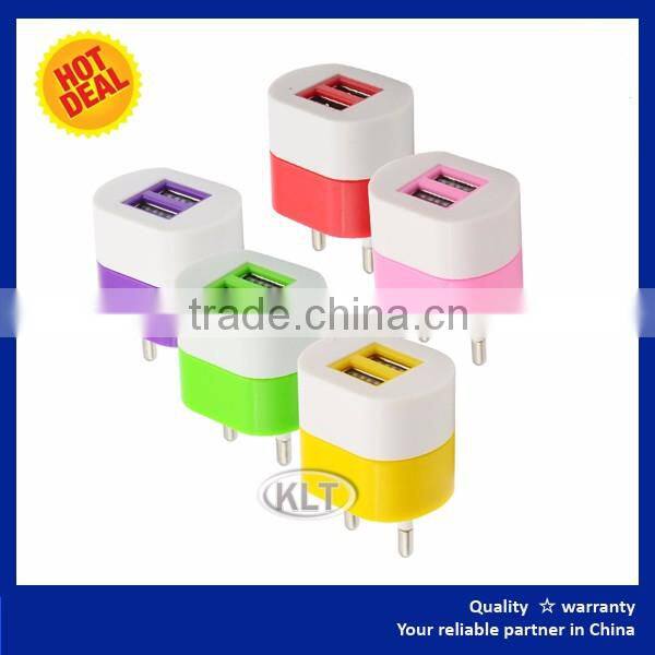 Japan cell phone charger CE ROHS FCC Approved Premium Quality 2 Ports Double USB