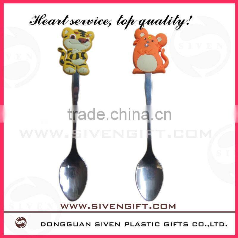 High quantity 3d soft pvc cute spoon cover