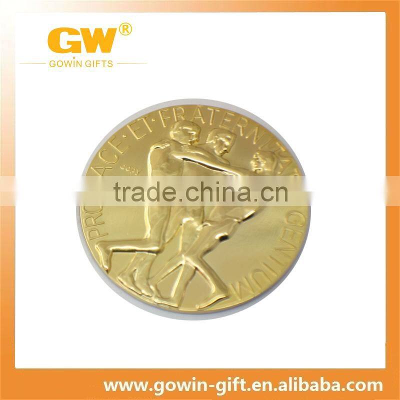 Antique silver plated 3D metal army coin