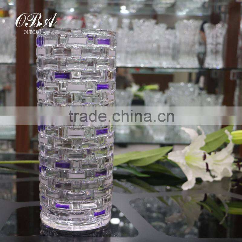 Party Wedding Decor Superior Quality Machine-made Glass Flower Vase,A Series Of The Straight Cylinder Vase