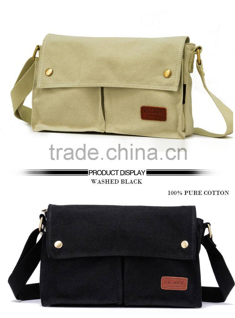 Cotton Canvas Teen Shoulder Bag Casual Lady Messenger Bag Cross Body Bag Woman Single Shoulder Bag 4 colors