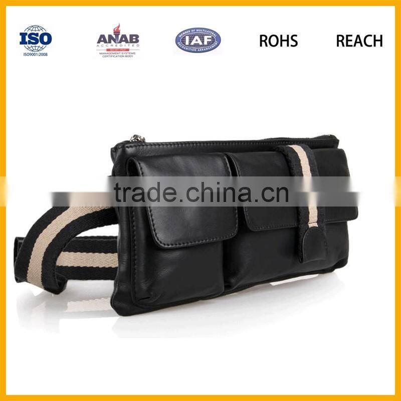 2016 Trendy Bicycle Sport Running Belt PU Waist Bag Leisure Bag for Men and Women