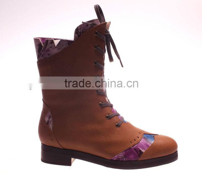 Hot selling cheap ladies fashion boots for women with lace up