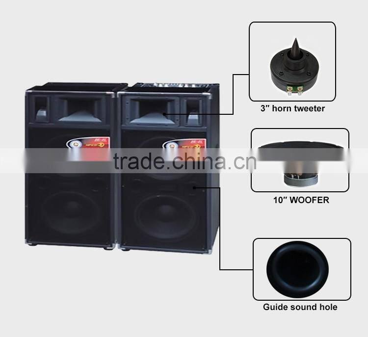 250W 10 Inch Subwoofer Stereo Audio Equipment Stage Professional Speaker Powerful Karaoke Sound System
