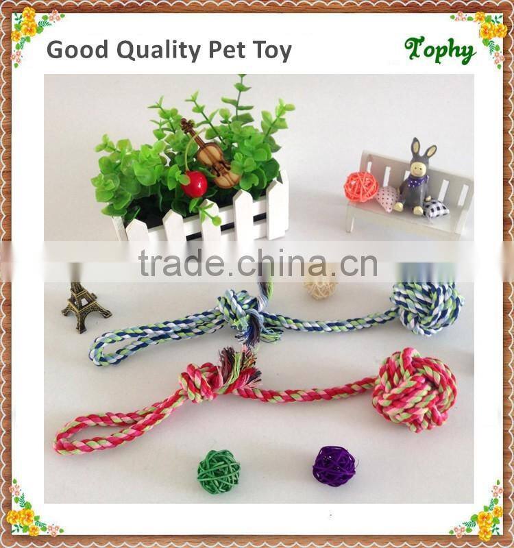 Cotton Ball On Rope Dog Toy Dog Tug Of War Toy Interactive Dog Toys