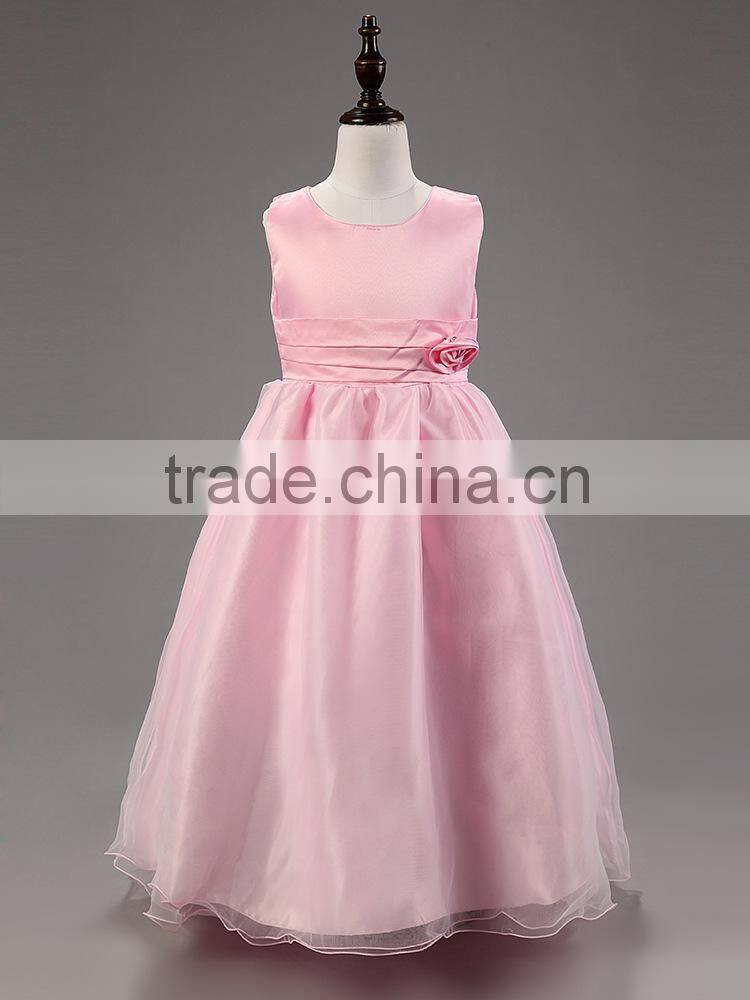 Beautiful Baby Girls Kids Wedding Princess Flower Girl Dresses Kids Wedding Party Dress Sleeveless Lace Flower Girl Dress