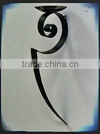 handicrafts Home decor gift cheap candleholder metal wall mounted wrought iron candle holder