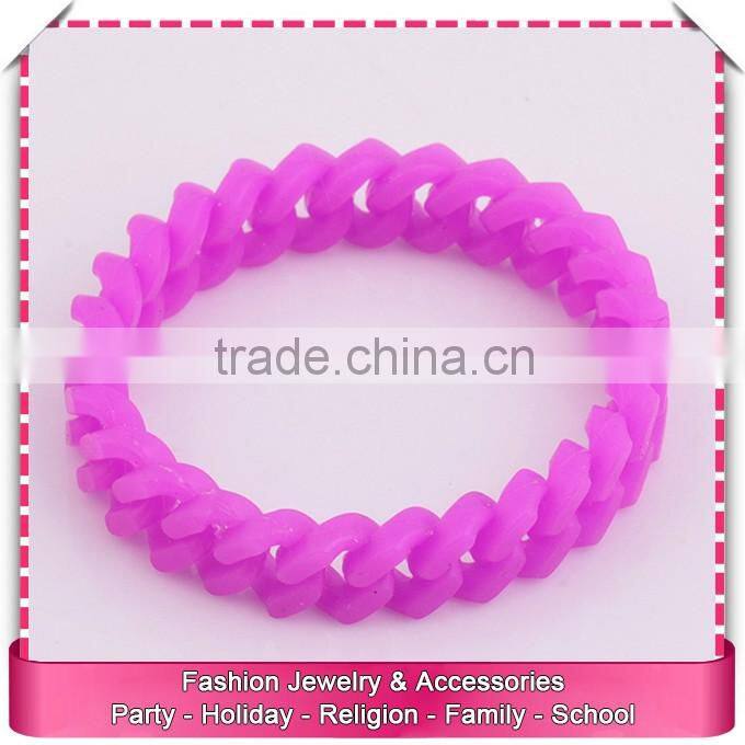 Best quality braided silicone chain bracelets, hot sale name rubber band bracelet