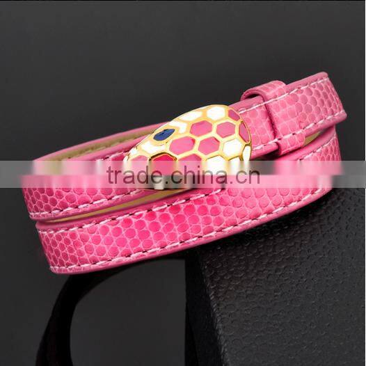Wholesale Products Snake Leather Bracelet for women and men