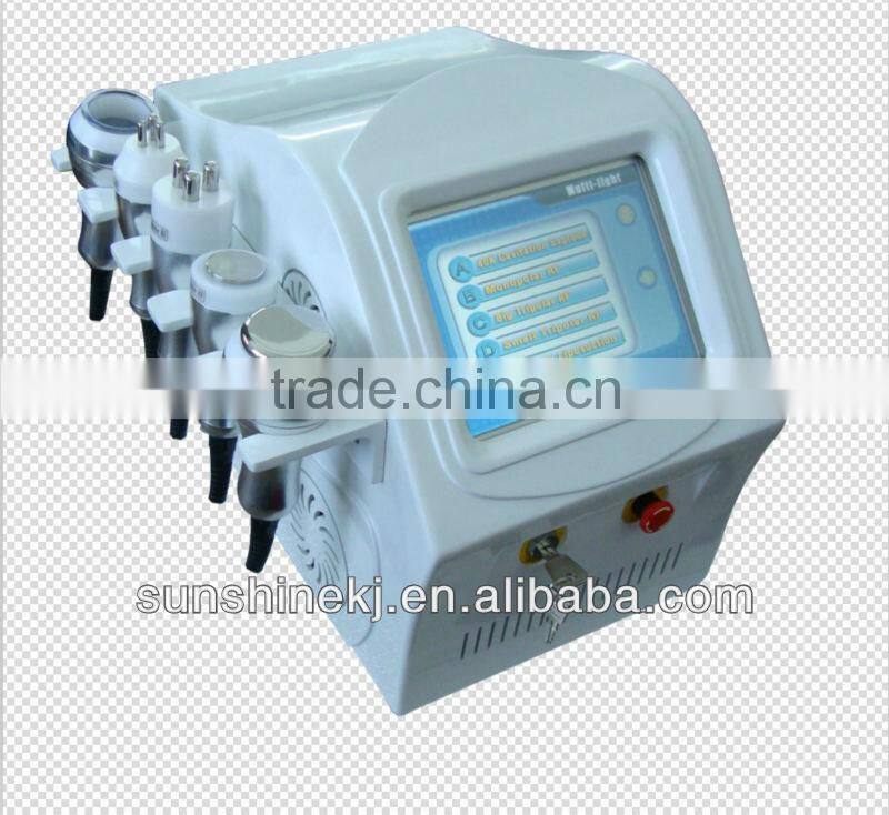 2016 Hot 5 treatment handles cavitation radio frequency ultrasonic facial beauty equipment for salon use