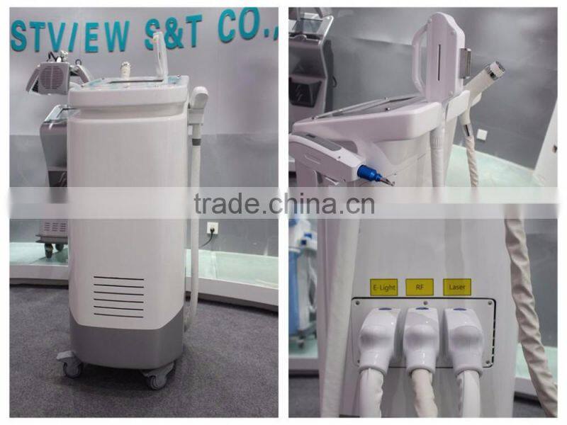 2017 new arrive 3 in 1Elight/ipl hair removal RF/ ND YAG LASER 1064nm/532nm tattoo removal