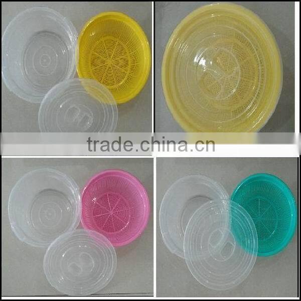 Round plastic washing rice basket
