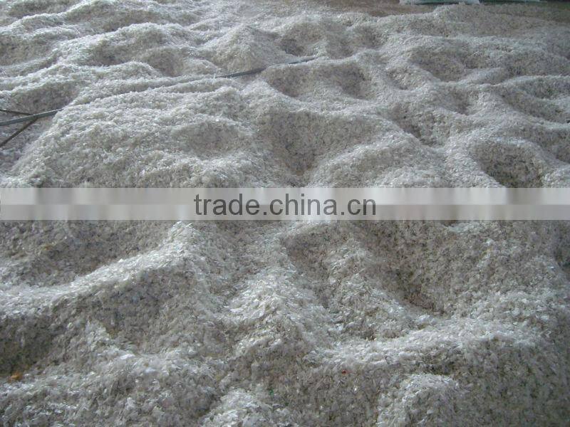 Recycled fiber grade PET chips washed