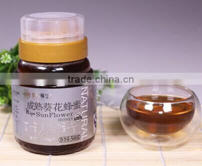 Pure sunflower honey in bulk or bottle packing