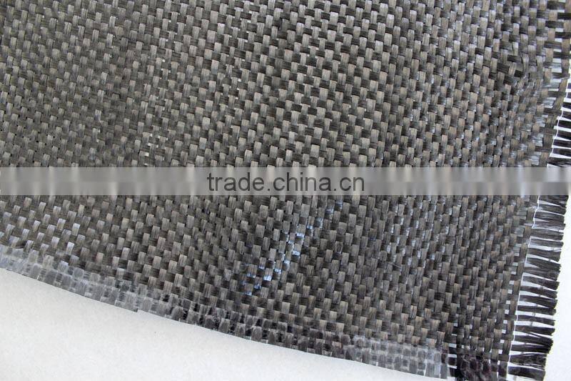 12K 800DTex 400g/m2 Plain Weave Fabric Carbon Fiber Yarn Woven Cloth 1m Wide