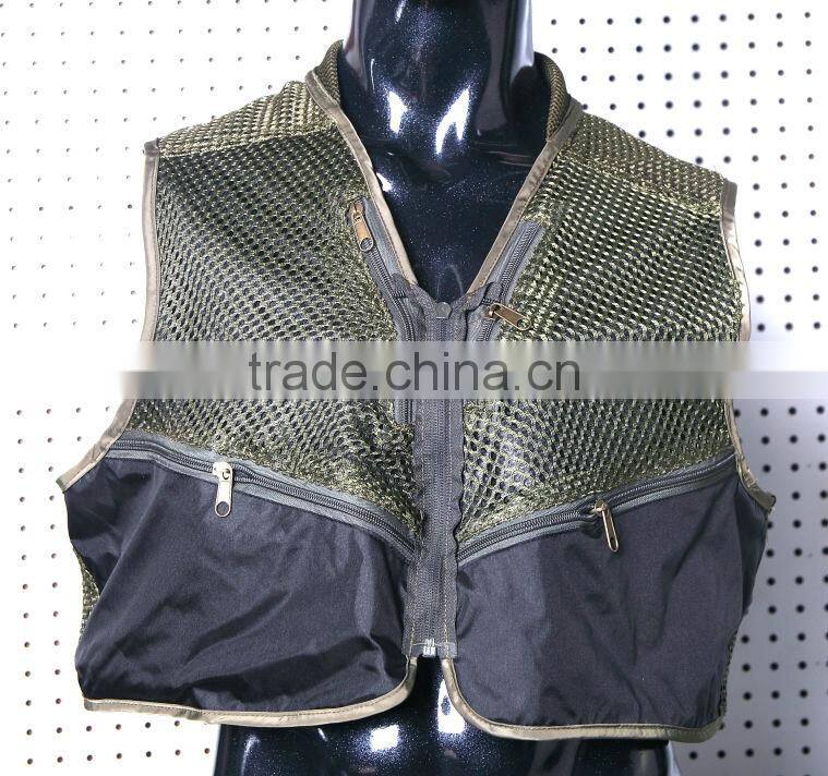 2016 Wholesale factory new design waterproof men's multi pockets fishing vest