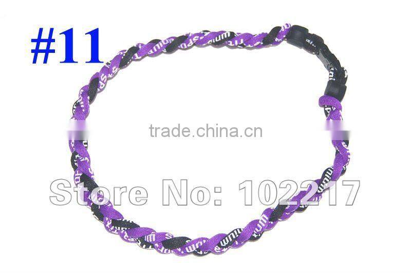 TITANIUM BASEBALL TORNADO ROPE SPORTS NECKLACE