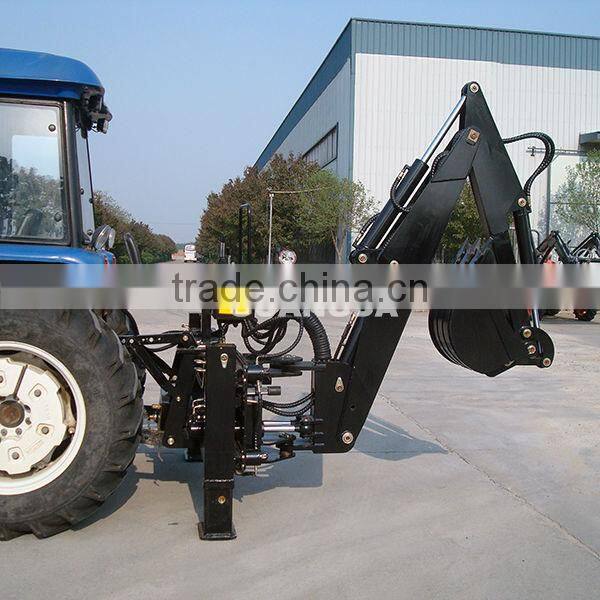 Side shift boom backhoe attachments for tractors