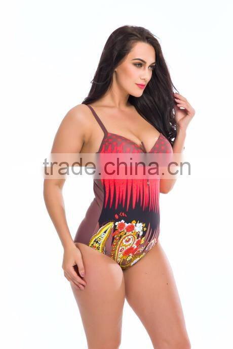 2016 wholesale sexy women swimsuit one piece plus size bikini
