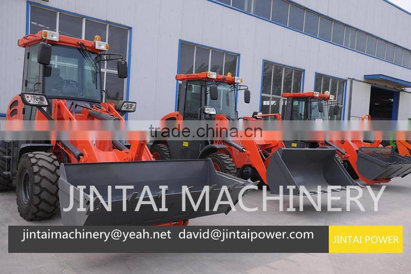China factory supply 2 TON JT920 wheel loader with CE, 1.0-1.2m3 bucket capacity