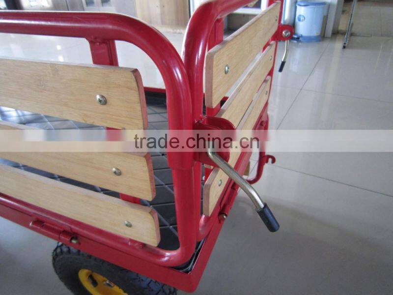 Wooden mesh cart / wagon / four wheel cart TC4211A