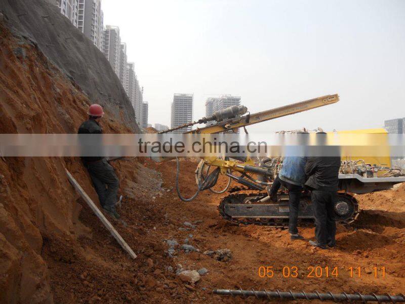 slope project soil nailing track bore hole drilling machine CTQ-G140YF