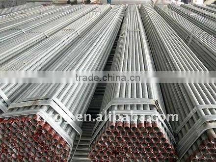 ASTM A53/A500, BS 1387-Hot Dipped Galvanized Steel Pipe -Threaded, Coulping, PVC cap
