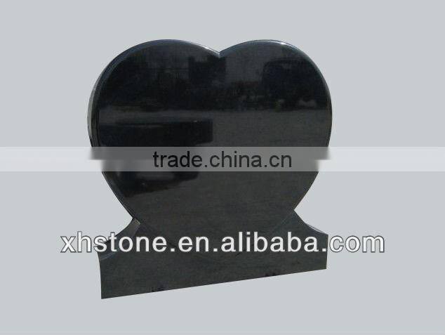 shanxi black stone grave decorations,headstones for graves,granite heart shape tombstone