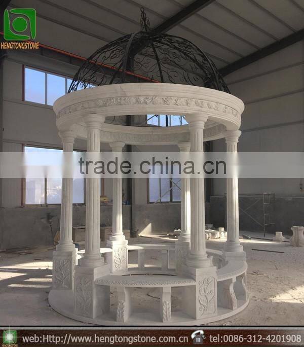 Garden Decorative White Marble Roman Gazebo Design