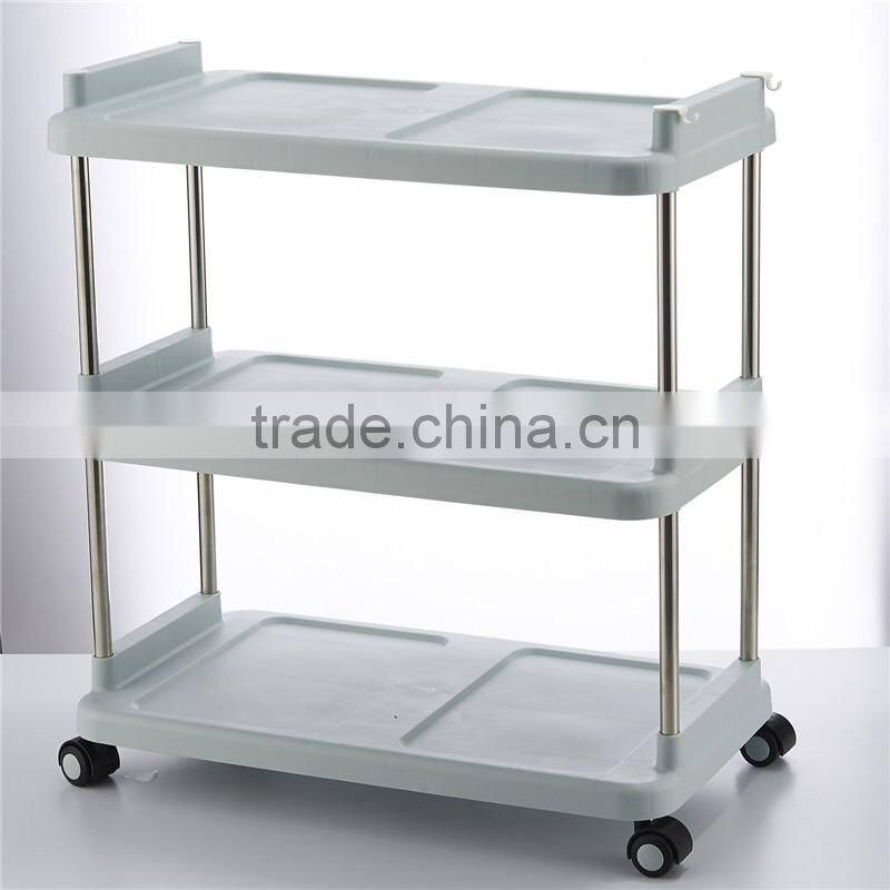 3 Tier Durable Impact and Rust-Resistant Plastic Shelves