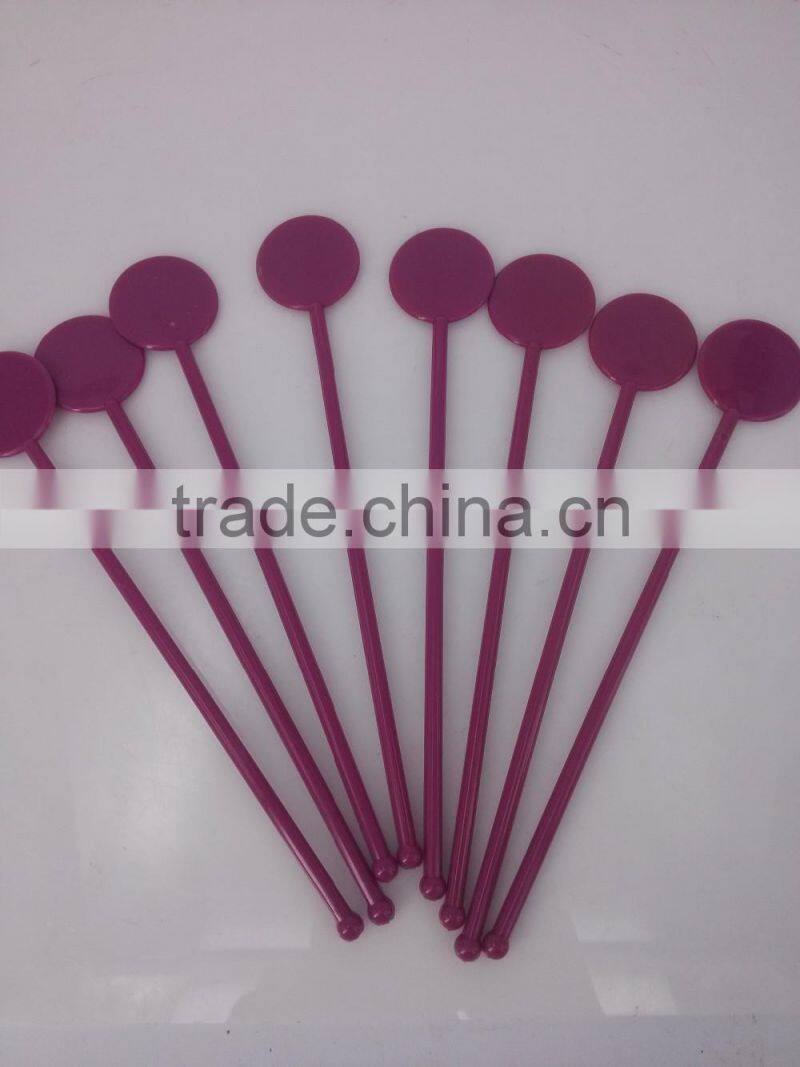 Plastic Swizzle Sticks, Round Head Cocktail Stirrer, Plastic Muddler