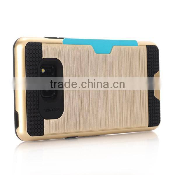 Drawbench phone case with card slot phone hull TPU + PC material back cover for Samsung Note 7